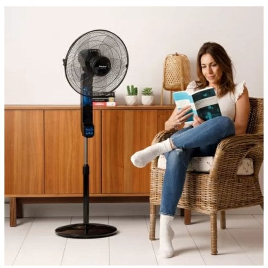 Ventilador Taurus 40 cm 5 aspas LED 3 velocidades mando a distancia temporizador