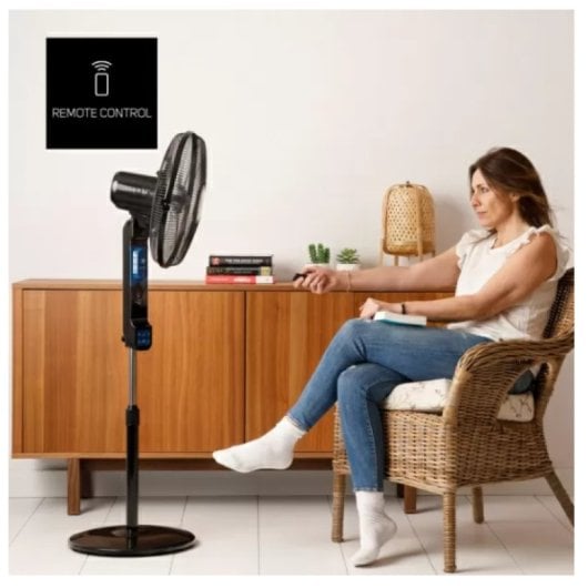 Ventilador Taurus 40 cm 5 aspas LED 3 velocidades mando a distancia temporizador