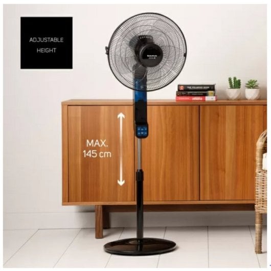 Ventilador Taurus 40 cm 5 aspas LED 3 velocidades mando a distancia temporizador