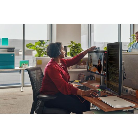 Poly Blackwire 3325 kabelgebundene Kopfhörer USB-C und 3,5 mm Klinke Büro, Boom-Mikrofon, schwarz