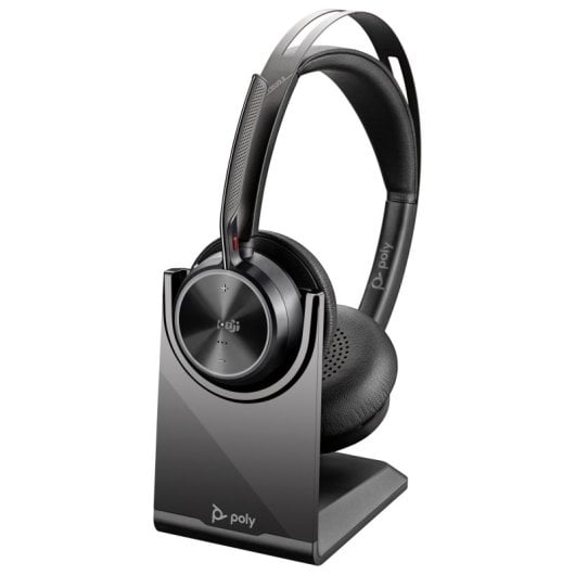 Auriculares Poly inalámbricos Bluetooth 5.1 con ANC, micrófono boom y base de carga