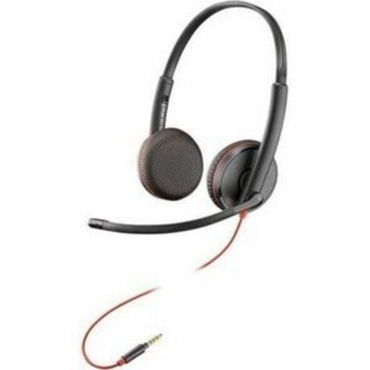 Auriculares Poly Blackwire C3225 con cable y micrófono flexible, oficina y call center