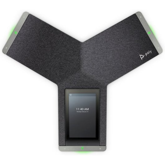 Téléphone de conférence IP Poly Trio C60, écran tactile 5 pouces, Wi-Fi, Bluetooth, PoE, noir