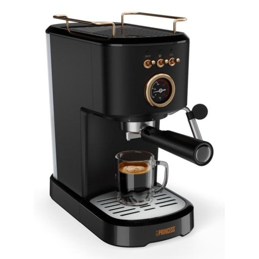 Macchina da caffè semiautomatica Princess 249417 da 1,2 l, 20 bar, con vaporizzatore e compatibile con Nespresso