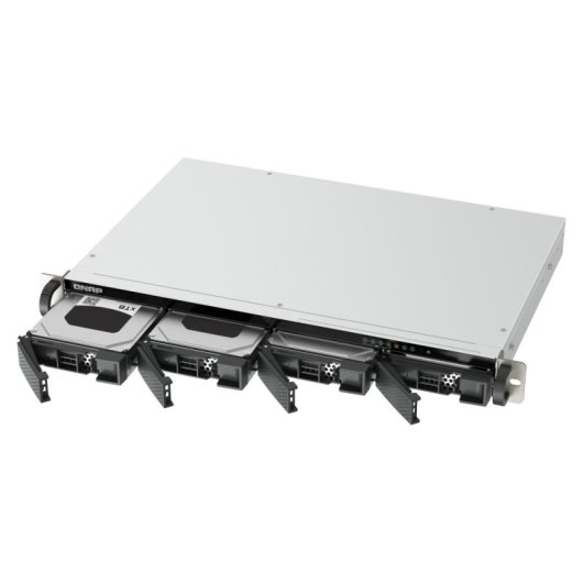 NAS rack 1U QNAP 4 bahías 4GB RAM ARM Cortex-A55 2.5GbE Turbo System TS-433eU