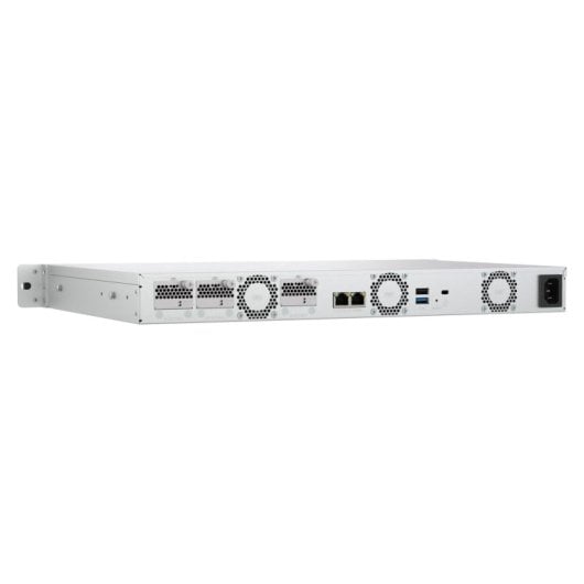 NAS rack compatto QNAP TS-h765eU Intel Atom x7000C 8 GB DDR5 4 alloggiamenti 3,5" 3x NVMe ZFS QuTS hero 10GbE Ready