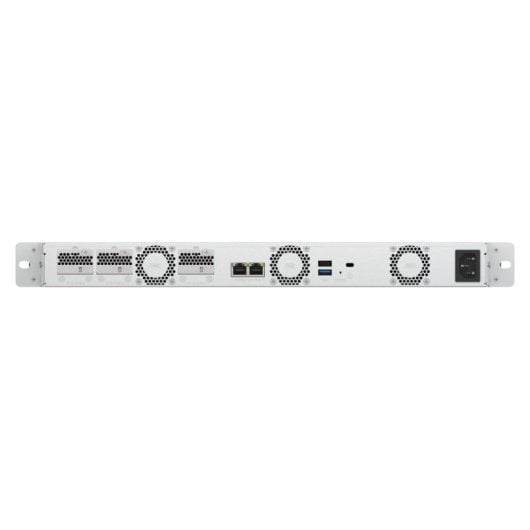 NAS rack compatto QNAP TS-h765eU Intel Atom x7000C 8 GB DDR5 4 alloggiamenti 3,5" 3x NVMe ZFS QuTS hero 10GbE Ready