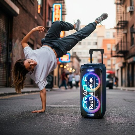 Red Bull Racing Tragbare kabellose Lautsprecher 320 W True Wireless LED Bluetooth USB