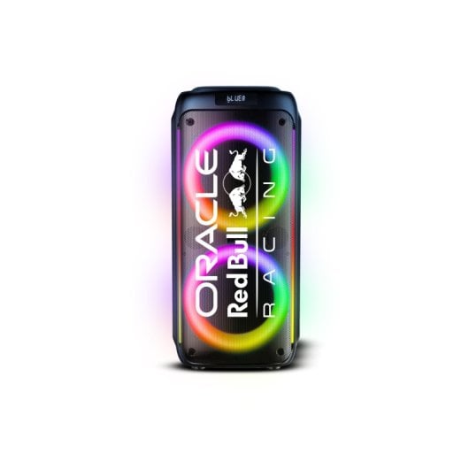 Colunas portáteis Bluetooth Red Bull Racing 160W TWS LED com pega extensível