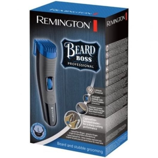 Máquina de cortar cabelo profissional Remington MB4133 Beard Boss Titanium lavável, 13 comprimentos