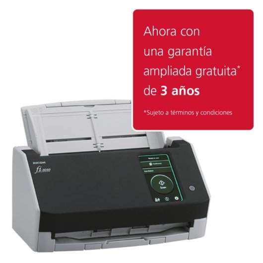 Escáner Ricoh fi-8040 Dual CIS 600x600 DPI ADF USB/Ethernet Pantalla Táctil