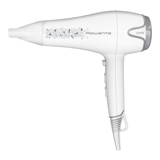 Secador Rowenta 2200W Motor CC 3 velocidades 2 niveles calor Gris/Blanco cable 1.8m