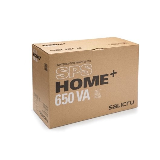 Sai Salicru 650VA Blei-Kalzium-Akku, 8 Steckdosen, AVR-Schutz, USB, rote LED, kompakt