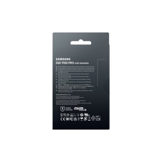 Samsung 2TB NVMe M.2 PCIe 5.0 14700MB/s V-NAND TLC AES256 S.M.A.R.T./TRIM