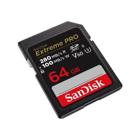 Scheda di memoria SanDisk Extreme PRO SDSDXEP-064G-GN4IN da 64 GB UHS-II 280 MB/s V60 nera