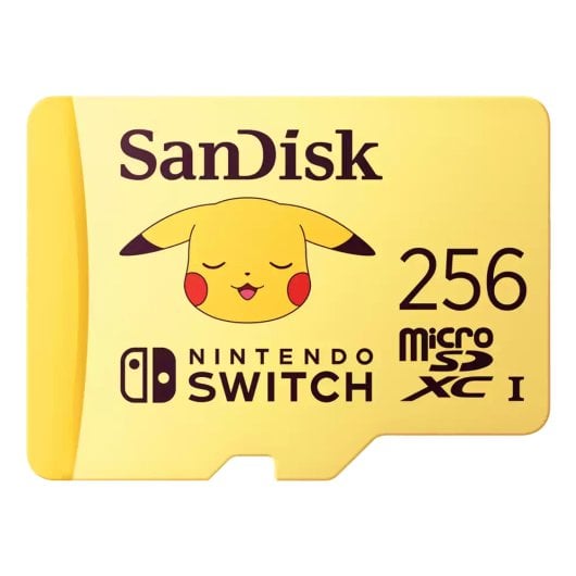 Tarjeta MicroSDXC SanDisk SDSQXAO-256G-GN6ZK 256GB 100MB/s U3 V30 Amarillo