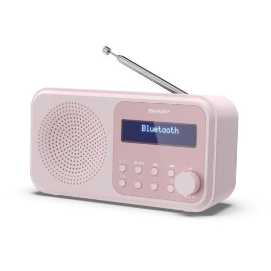 Radio digital portátil Sharp DR-P420 Bluetooth 5.0 2W Rosa USB 16h autonomía