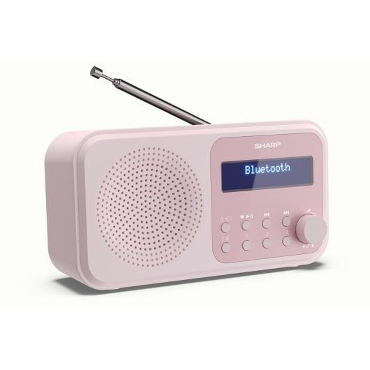 Radio digital portátil Sharp DR-P420 Bluetooth 5.0 2W Rosa USB 16h autonomía