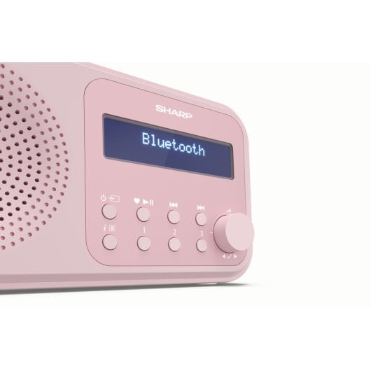 Radio digital portátil Sharp DR-P420 Bluetooth 5.0 2W Rosa USB 16h autonomía