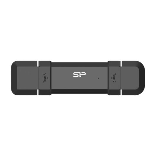 SSD esterno Silicon Power DS72 da 250 GB USB 3.2 Gen2 1050 MB/s, alluminio, nero
