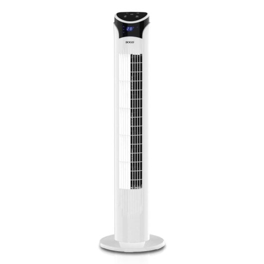Ventilateur tour blanc Sogo VEN-SS-21375, 45 W, écran tactile, télécommande et minuterie 12 h