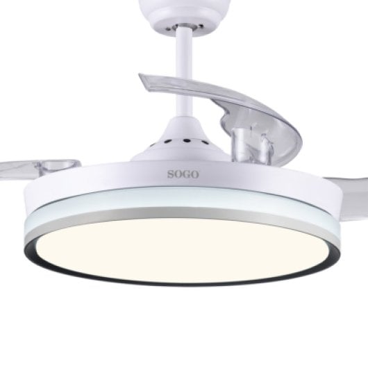 Sogo DC 106 cm LED-Deckenventilator mit 6 Geschwindigkeitsstufen und leisem Timer