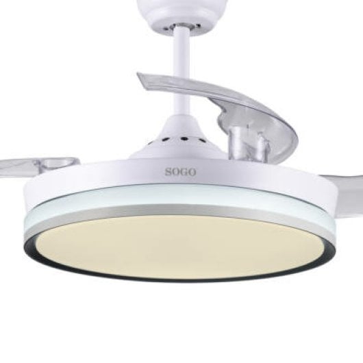 Sogo DC 106 cm LED-Deckenventilator mit 6 Geschwindigkeitsstufen und leisem Timer