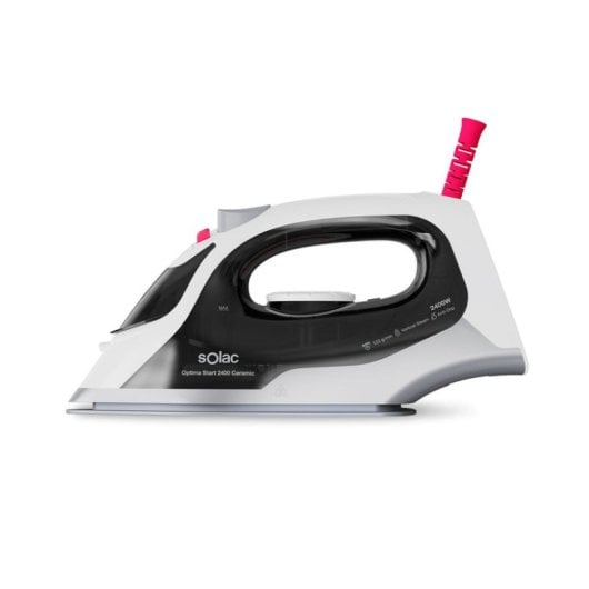 Plancha Solac Optima Start 2400 Ceramic 2400W Suela Cerámica Vapor Antigoteo Negro/Blanco