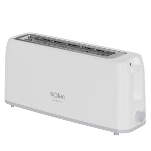 Tostador Solac Buon Giorno 800W Blanco ranura larga 6 niveles autocentrado