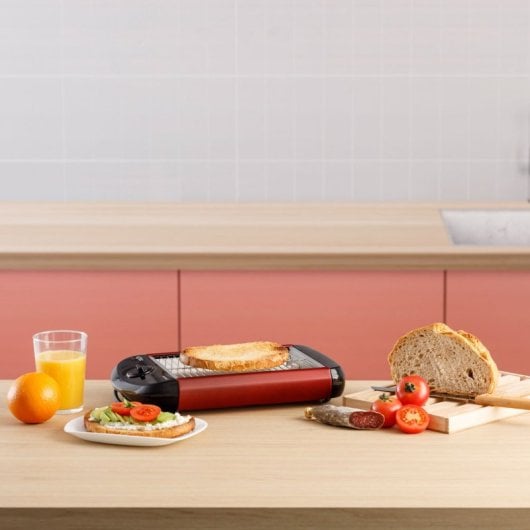 Tostadora Solac TC5309 Stillo 3 Roja 700W 12 niveles Superficie plana 24,5x18,5cm