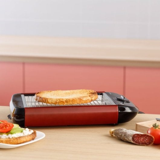 Tostadora Solac TC5309 Stillo 3 Roja 700W 12 niveles Superficie plana 24,5x18,5cm