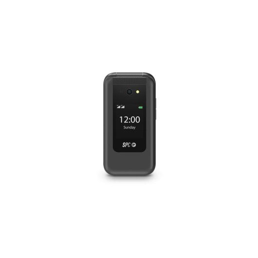 Téléphone à clapet SPC 4G double SIM sans Internet, 2,8 pouces, appareil photo 2 Mpx, microSD 128 Mo, noir