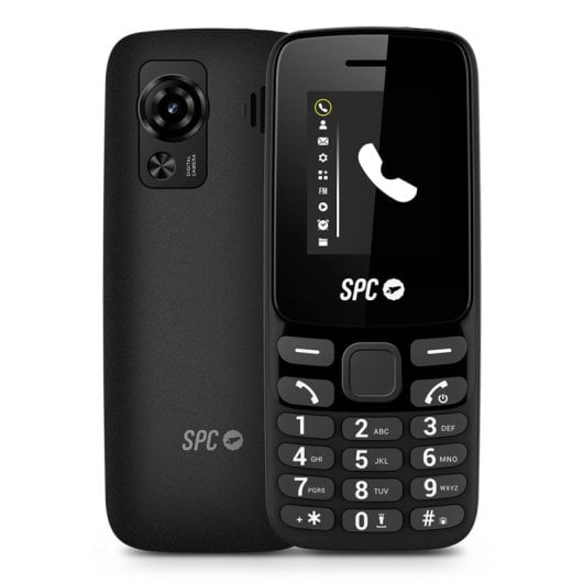 SPC TALK 2 GO Schwarzes Mobiltelefon, Dual-SIM, USB-C, 1000 mAh, Bluetooth, FM