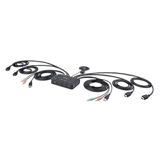 Commutateur KVM HDMI 4K 60 Hz StarTech.com SV231DHU34KA 2 ports avec audio intégré et câbles USB