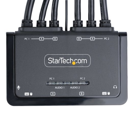 Commutateur KVM HDMI 4K 60 Hz StarTech.com SV231DHU34KA 2 ports avec audio intégré et câbles USB