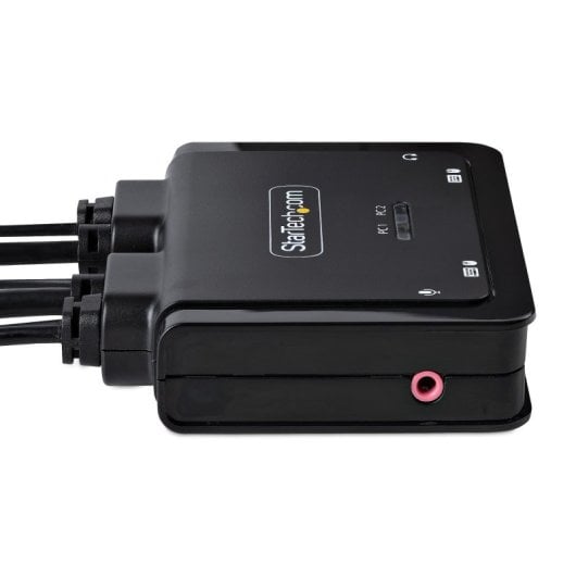 Conmutador KVM StarTech.com HDMI 4K 60Hz USB-A/USB-C Cables Integrados Audio 1,8m