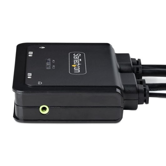 Conmutador KVM StarTech.com HDMI 4K 60Hz USB-A/USB-C Cables Integrados Audio 1,8m