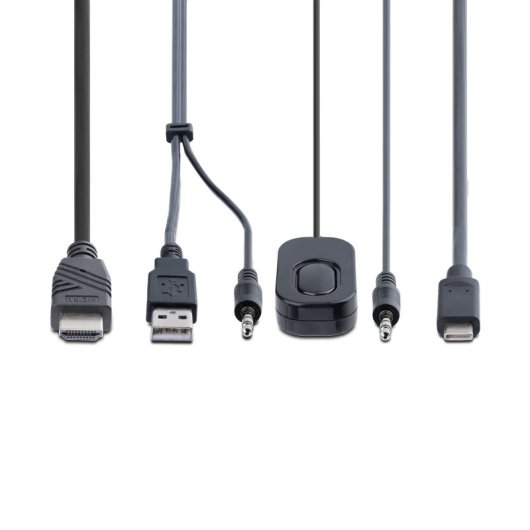 Conmutador KVM StarTech.com HDMI 4K 60Hz USB-A/USB-C Cables Integrados Audio 1,8m