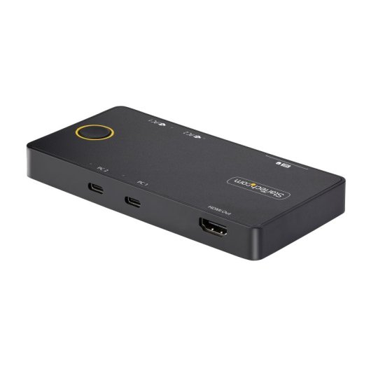 StarTech.com Switch KVM USB-C compacto de 2 portas 4K 60Hz PD 100W