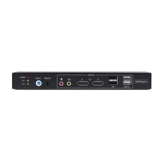 StarTech.com DisplayPort 4K 60Hz KVM Switch 2 Portas 4 USB Console Áudio Aço