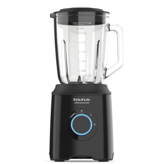 Frullatore turbo in vetro Taurus Prior Glass 1500 da 1500 W e 1,5 l con lame in acciaio inossidabile