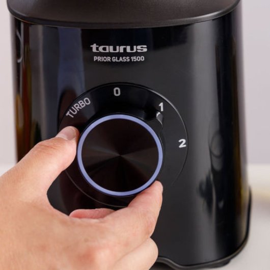 Frullatore turbo in vetro Taurus Prior Glass 1500 da 1500 W e 1,5 l con lame in acciaio inossidabile