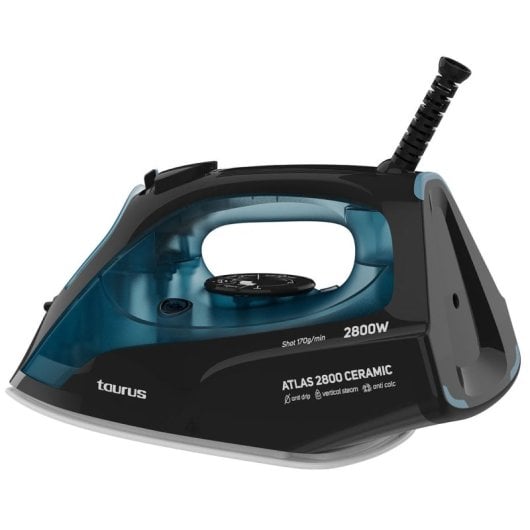 Plancha a vapor Taurus suela cerámica 2800W, apagado automático, antical, golpe vapor 170g/min