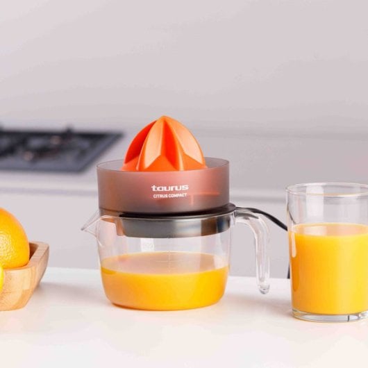 Taurus CITRUS COMPACT Elektrischer Entsafter mit Arm 30 W Schwarz, Orange, Transparent