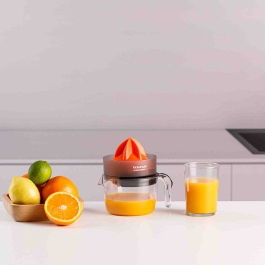 Taurus CITRUS COMPACT Elektrischer Entsafter mit Arm 30 W Schwarz, Orange, Transparent