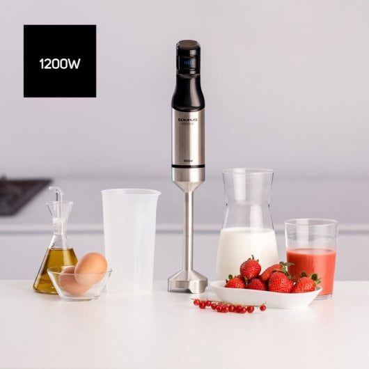 Liquidificador manual Taurus HB1500XE 1500W com lâminas em aço inoxidável, triturador de gelo, ajuste contínuo