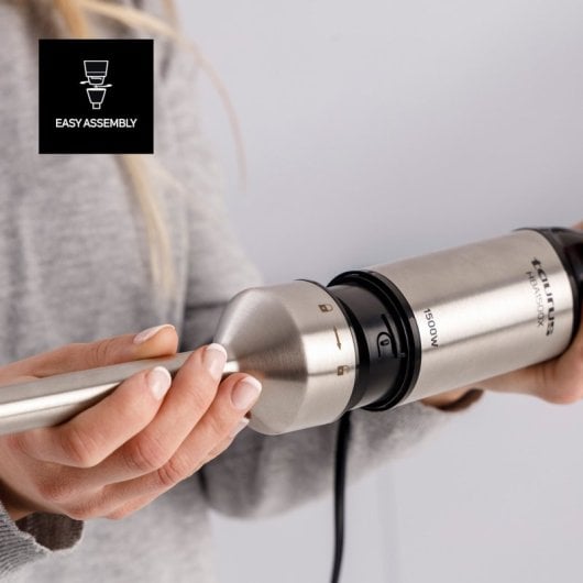 Liquidificador manual Taurus HB1500XE 1500W com lâminas em aço inoxidável, triturador de gelo, ajuste contínuo