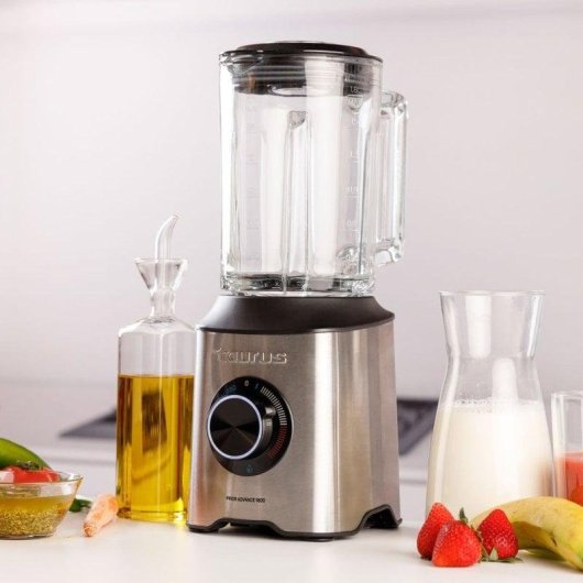 Mixeur en verre Taurus Prior Advance 1800 W 2 L avec broyeur à glace turbo en acier inoxydable