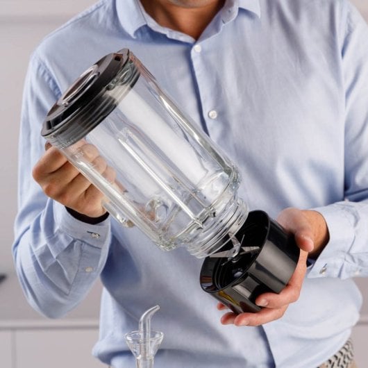 Batidora de vaso Taurus Prior Advance 1800W 2L Vidrio Acero inoxidable Turbo Picahielos