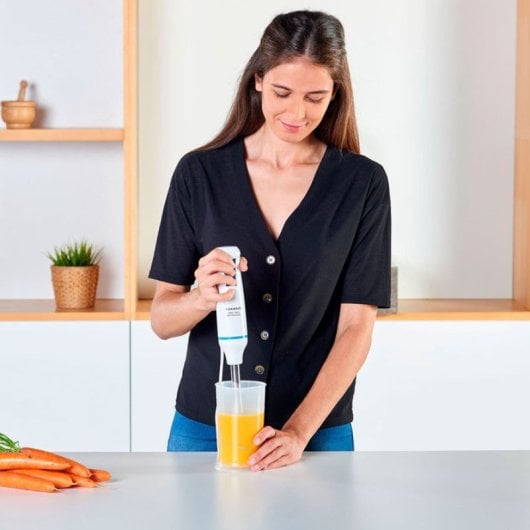 Batidora de inmersión Taurus Robot 750 Easy Plus Inox 750W Azul/Blanco vaso 500ml y picadora